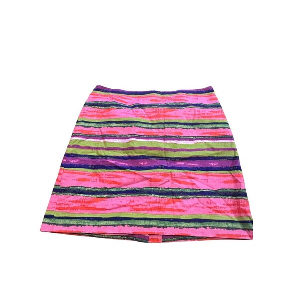 Ann Taylor Size 14 Striped Mini Skirt – Lined & Vibrant - Picture 1 of 6